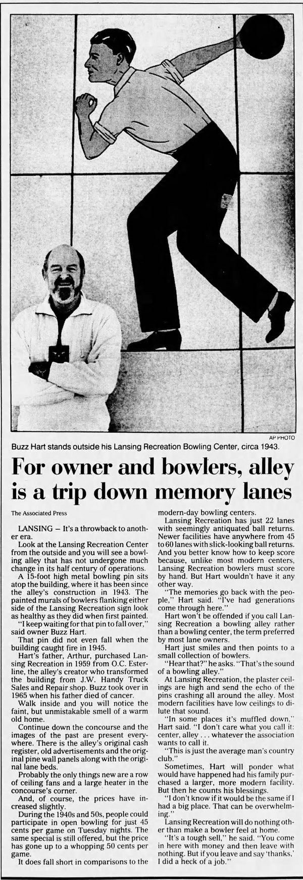 Lansing Recreation Center - Jan 1992 Article